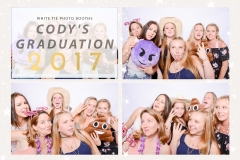 Graduation photo booth at Cody's The Lake Club party.