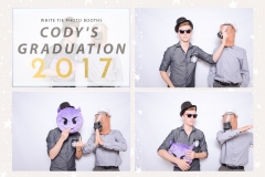 Graduation photo booth at Cody's The Lake Club party.