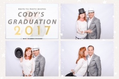 Graduation photo booth at Cody's The Lake Club party.