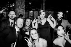 Oxford Exchange wedding photo booth from White Tie Photo Booths. Open booth no backdrop