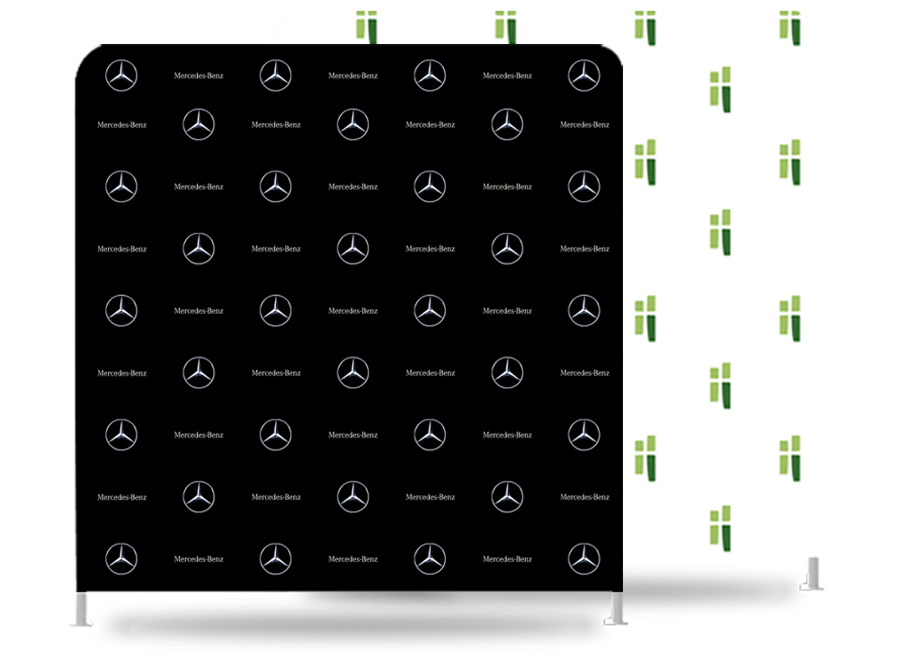 two brand focused backgrounds Mercedes and Church logos